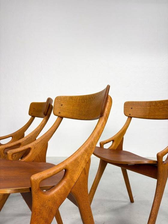 Image 1 of Set di sedie da pranzo in rovere stile Arne Hovmand Olsen