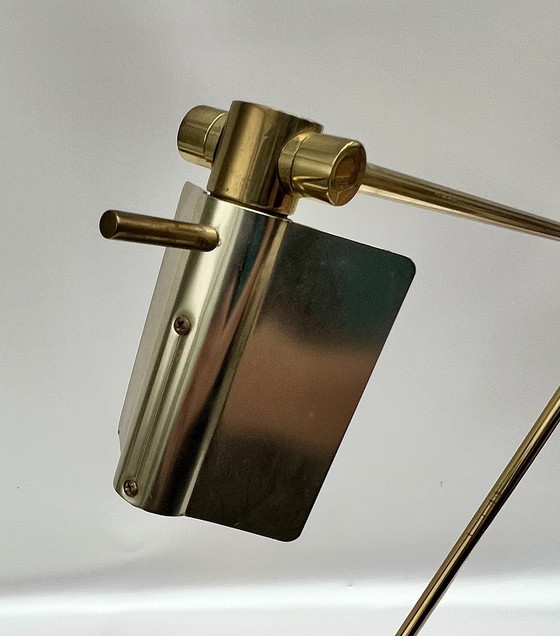 Image 1 of E.L.E. Leuchten – Lampada da scrivania in ottone massiccio dal design di metà secolo (circa anni '70/'80)