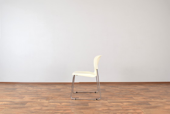 Image 1 of Sm400K Chaise balançoire blanche par Gerd Lange pour Drabert, ensemble de 4, 1980S