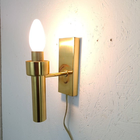 Image 1 of Wandleuchte aus Messing, Design der Mitte des 20. Jahrhunderts