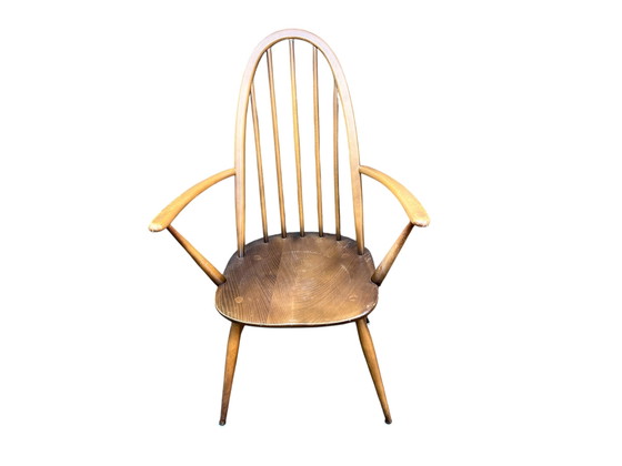 Image 1 of Bellissimo vintage Ercol Quaker spilla stoel Lucian Ercolani spijlenstoel