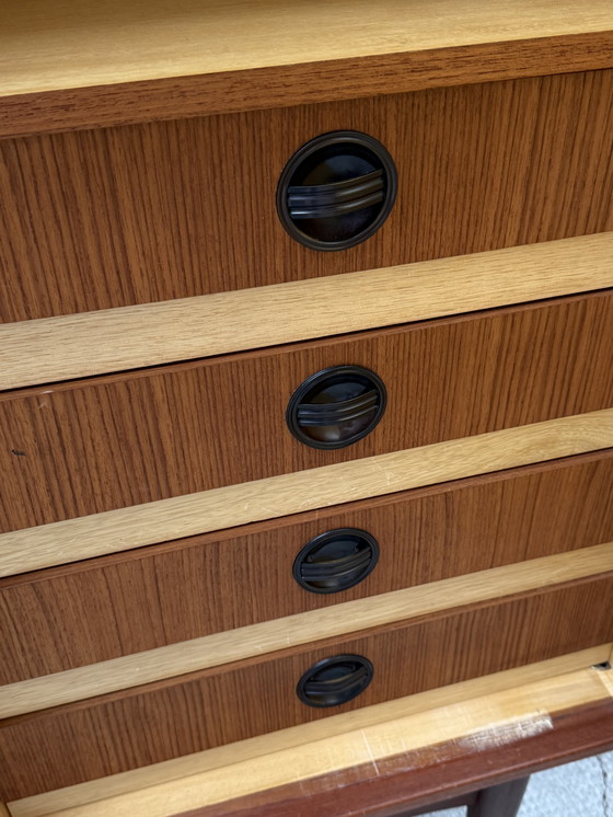 Image 1 of Heinrich Riestenpatt teak wooden highboard 225cm, Germany 1960s