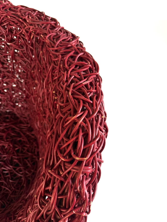 Image 1 of Vintage unieke rotan draaifauteuil ‘70