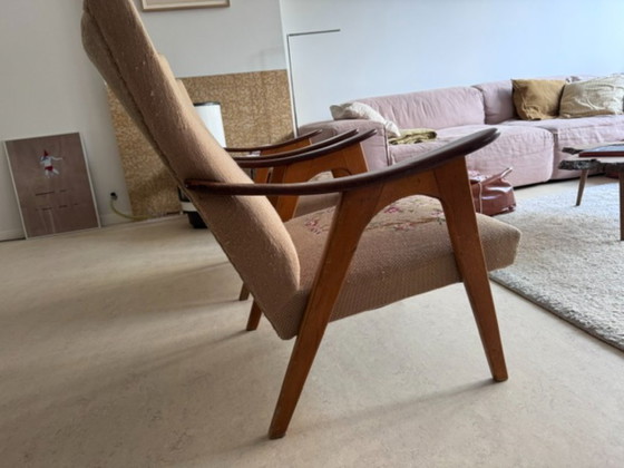 Two Nice Vintage Armchairs – Textile, Wood (photo 8 of 8)