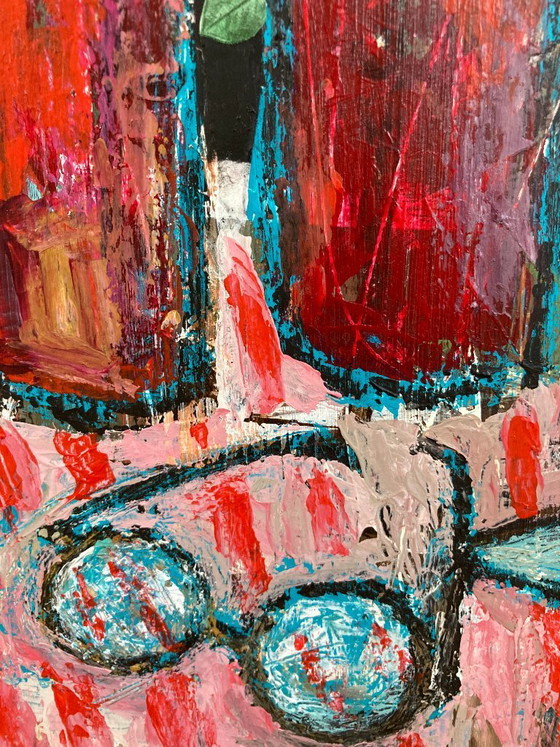 Image 1 of BOTTLES AND BLACK FLORAL WALLPAPER