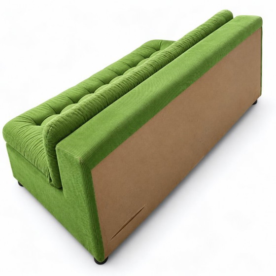 Vintage Jaren 70 Elementenbank Groen Ribfluweel – 3-5 zitsbanken, Velvet (photo 6 of 6)