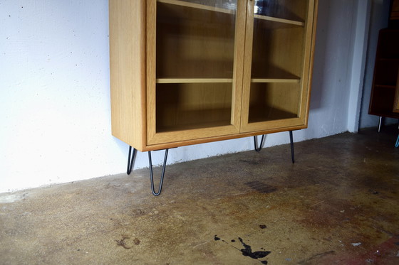 Image 1 of 1950s vintage display case showcase midcentury cabinet