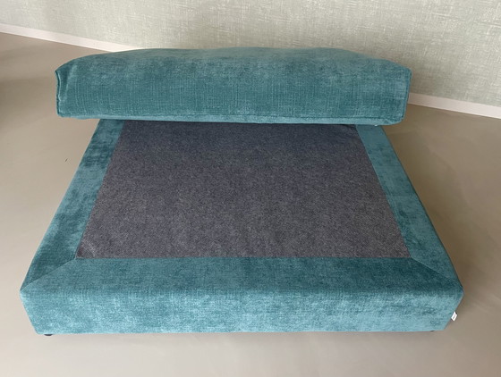 Image 1 of NEW Melchior pouf stool blue/green