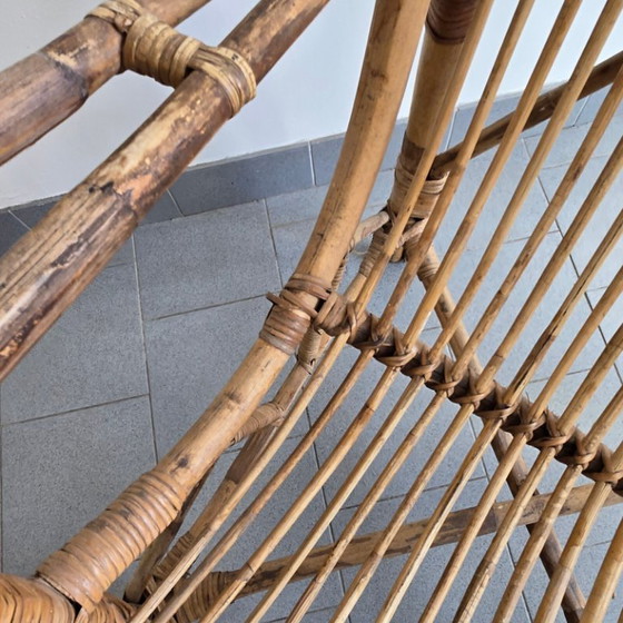 Image 1 of FAUTEUIL VINTAGE 1960 EN ROTIN 60S DLG JANINE ABRAHAM & ROL ROHE NOORDWOLDE