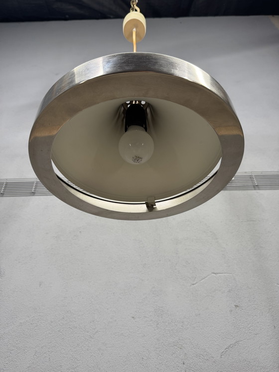 Image 1 of Red metal pendant lamp 1960s