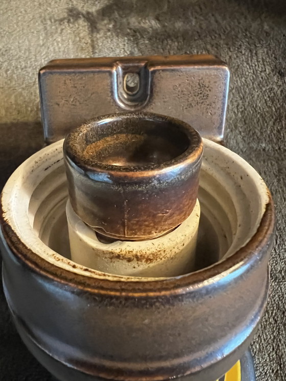Lampada da parete vintage Ifö modello 6080 in porcellana – Marrone/Vetro opale – Con scatola e dima (photo 8 of 12)