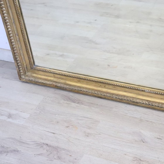 Image 1 of Large Antique Wall Mirror in Gilded Wood, Italy 19th Century