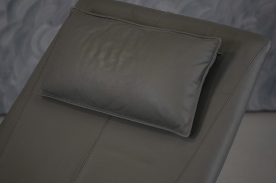 Image 1 of Donovan Grey Leather Chaiselongue By Giuseppe Vigano For Cattelan , Italy 2000’s