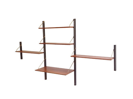Image 1 of Vintage 3-Piece Wall System with Desk by Louis Van Teeffelen
