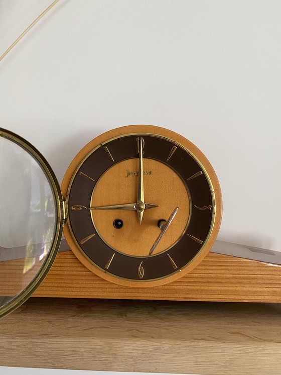 Image 1 of Chiming Mantel Clock, mid-century modern, Nederlands design uit de jaren 50