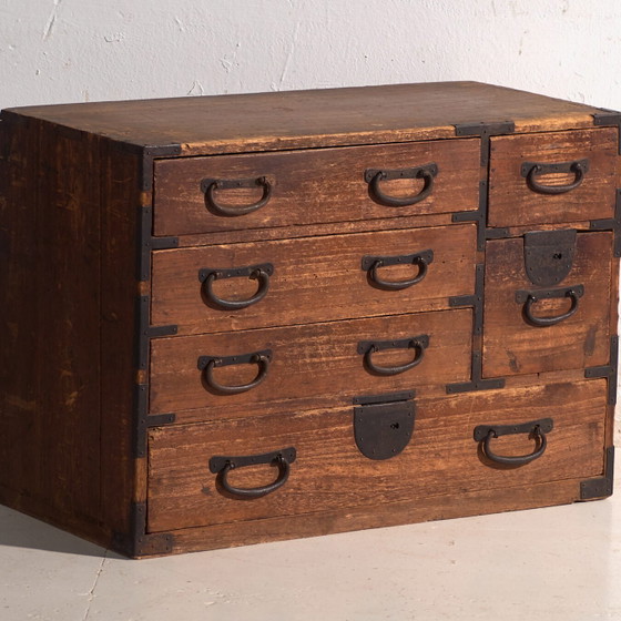 Antique Japanese tansu chest – Japan, circa 1910 – Chest of drawers (photo 4 of 40)