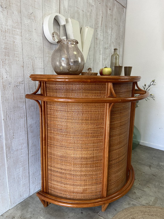 Image 1 of Bar in rattan vintage