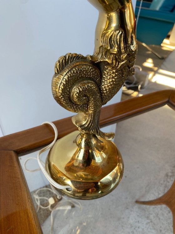 Image 1 of Paire de lampes sirène en bronze - 1920