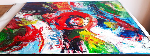 Tableau unique intitulé 'Wink' par l'artiste peintre inconnu "Mp"