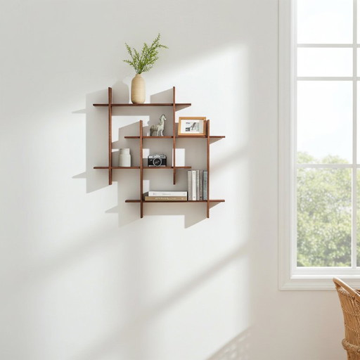 mid-century modern Scandinavian teak wall shelf "Gaybox" modular 1960s - 50cmx50cm