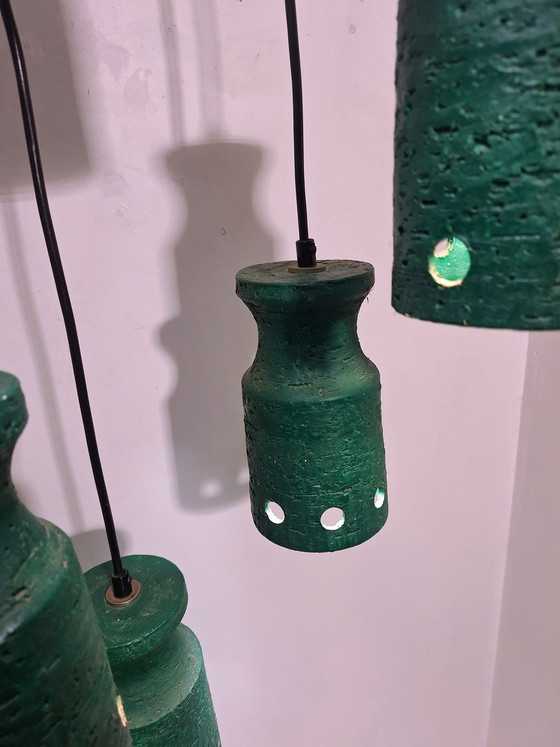 Image 1 of Lampada a sospensione in ceramica in stile brutalista anni '60/'70