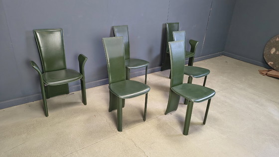 Image 1 of Chaises de salle à manger vintage de Pietro Costantini, années 1980, lot de 6