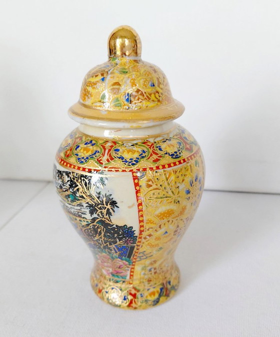 Set 3 Vasi Vintage Geisha Giapponesi Satsuma, Anni '60/'70 – Porcelain (photo 14 of 16)