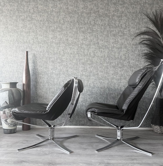 Image 1 of Suite Lounge Vintage Sigurd Resell « Falcon » pour Vatne Møbler (Norvège)