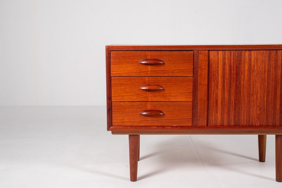 Image 1 of Danish Teak Sideboard with Tambour Door – Mid Century Modern, 1960s