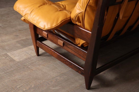 Jean Gillon Rodeio bank voor Italma Wood Art, Brazilië, 1965 – 3-5 zitsbanken, Leather, Vintage (photo 5 of 17)