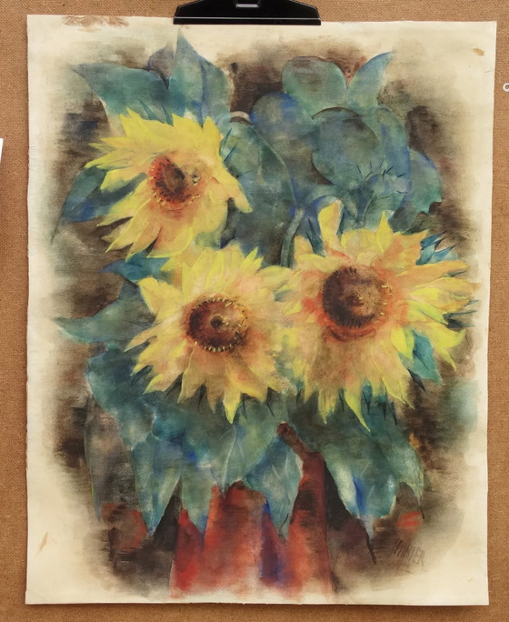 Image 1 of Sunflowers, Will Spanier (1894-1957) Hamburg, Sunflowers