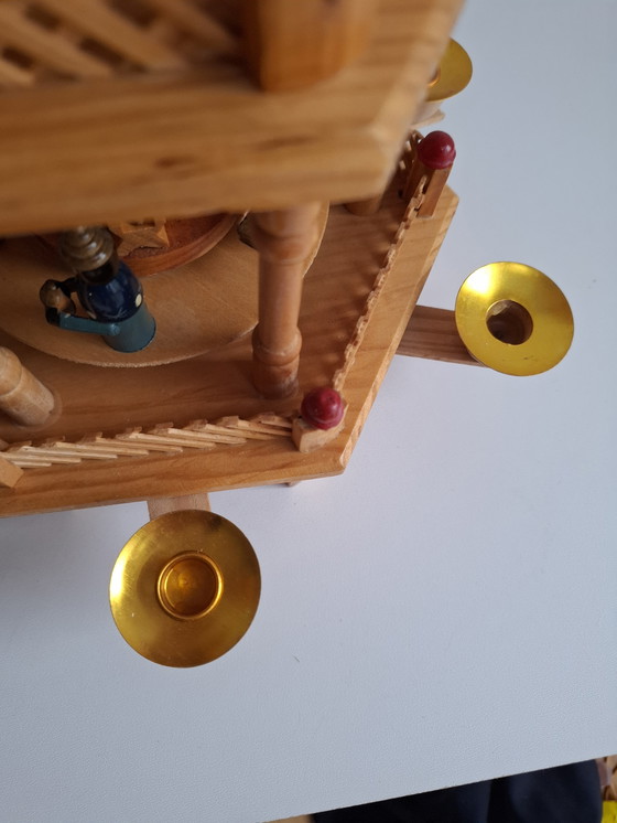 Image 1 of Vintage Christmas pyramid 3 tiers Ore Mountains