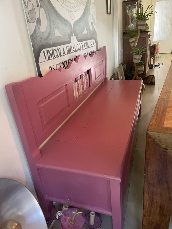Image 1 of Banc avec couvercle à charnières.
