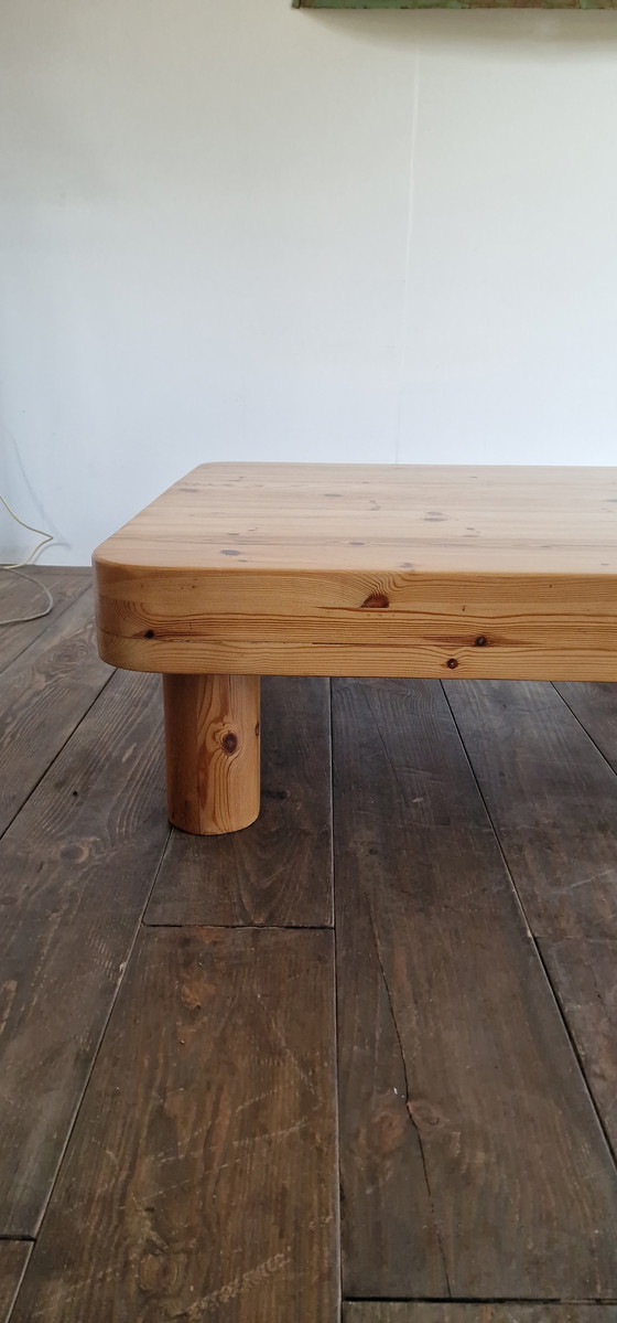 Image 1 of Large Square Pine Coffee Table, 1970s