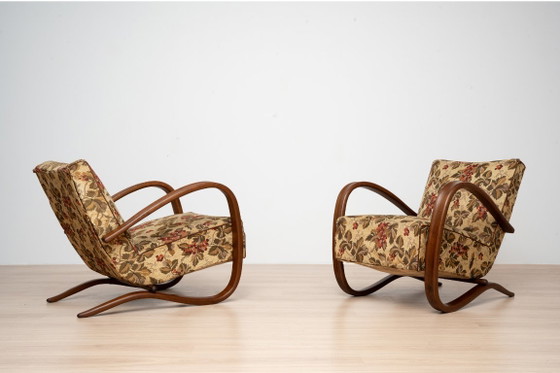 Paire de Fauteuils Art Déco H269 par Jindřich Halabala, Tchécoslovaquie, années 1930 – Thonet, Wood (photo 8 of 17)