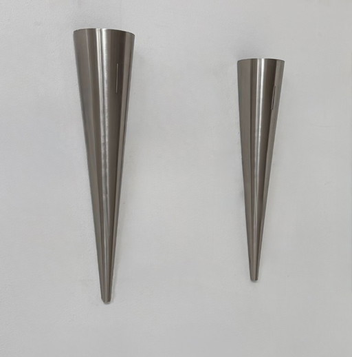 Paire d'applique vintage, métal, France 1980