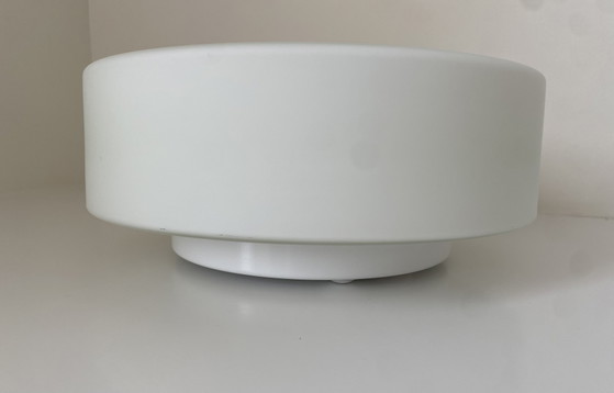 Image 1 of Vintage Bauhaus Plafondlamp - Wandlamp – Massive Opaline Melkglas - Jaren '60/'70