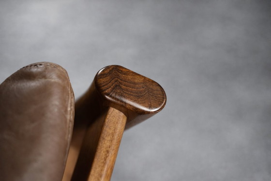 Image 1 of Vintage Mid-Century Danish Modern 3-Seater Brown Leather Sofa by Georg Thams from A/S Vejen Polstermøbelfabrik, 1960s