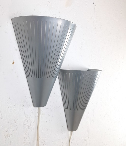 2x Wall lamp Ikea Klyka V9811 Aluminium 1980s – wandlampen, Metal, Vintage