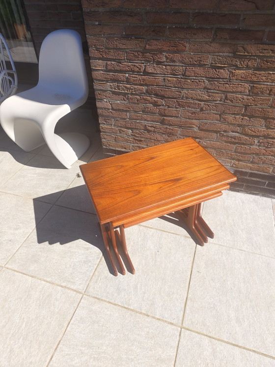 Image 1 of Tables gigognes vintage en teck Kai Kristiansen, modèle VM143, des années 1960