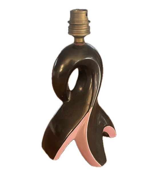 Image 1 of Modernist glazed ceramic lamp base from the 1950s