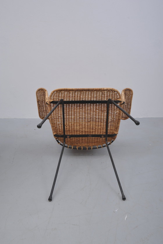 Image 1 of Sillones de ratán con mesa (años 50)