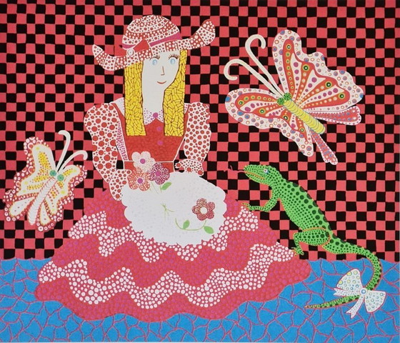 Image 1 of After Yayoi Kusama, Lizard, Lithograph, 1990s