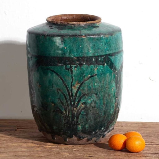 Vase ancien émaillé de style oriental (c.1820) #8