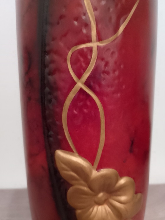 Image 1 of Grande vaso rosso bordeaux, Bay Keramick, Germania