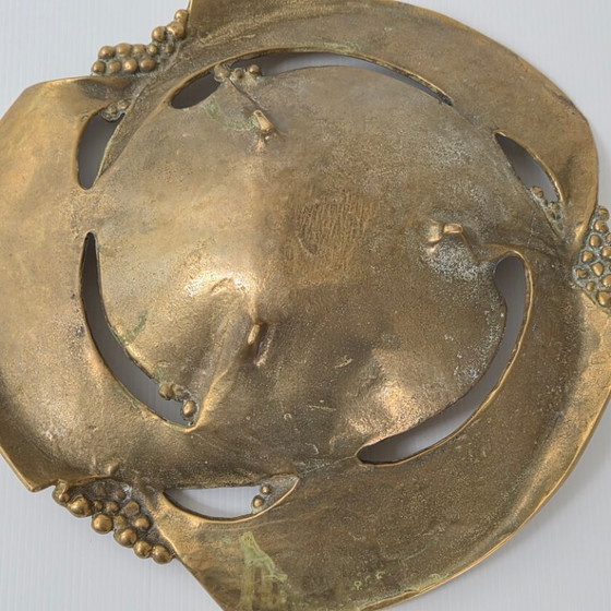 Image 1 of MAGNIFICENT VINTAGE FRUIT BOWL 1970S IN SOLID GILT BRONZE