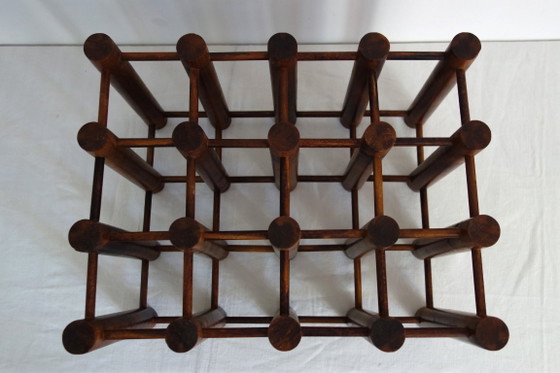 Image 1 of Vintage Nissen Langaa teak bottle rack, mid-20th century