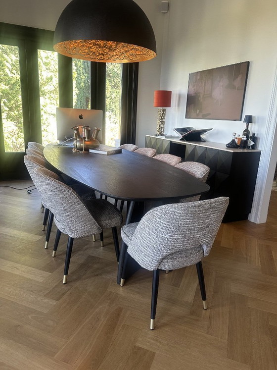 Image 1 of Juego de 10 sillas de comedor Eichholtz Cliff Mademoiselle