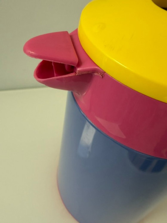 Vintage 80s colorful Memphis design thermos, Crockery, Plastic, Glass, Multi Color (photo 7 of 16)