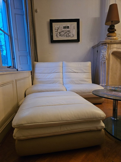 Chateau D'ax Weiße Ledersofa-Kollektion